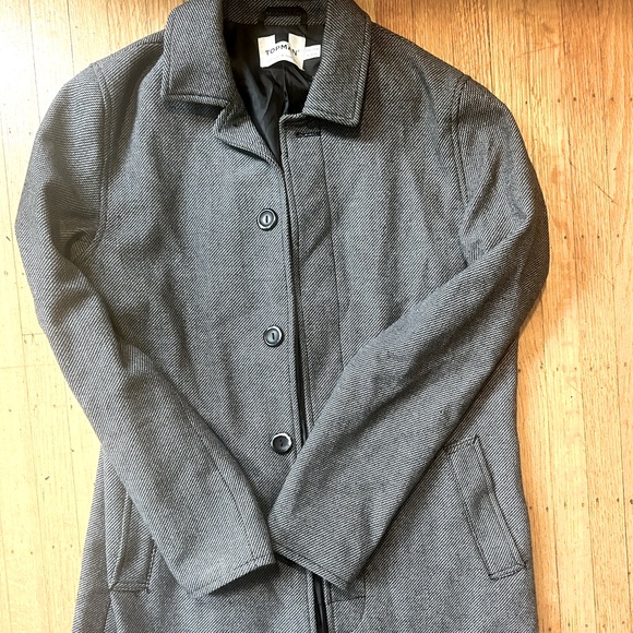 TOPMAN grey peacoat - Picture 2 of 2